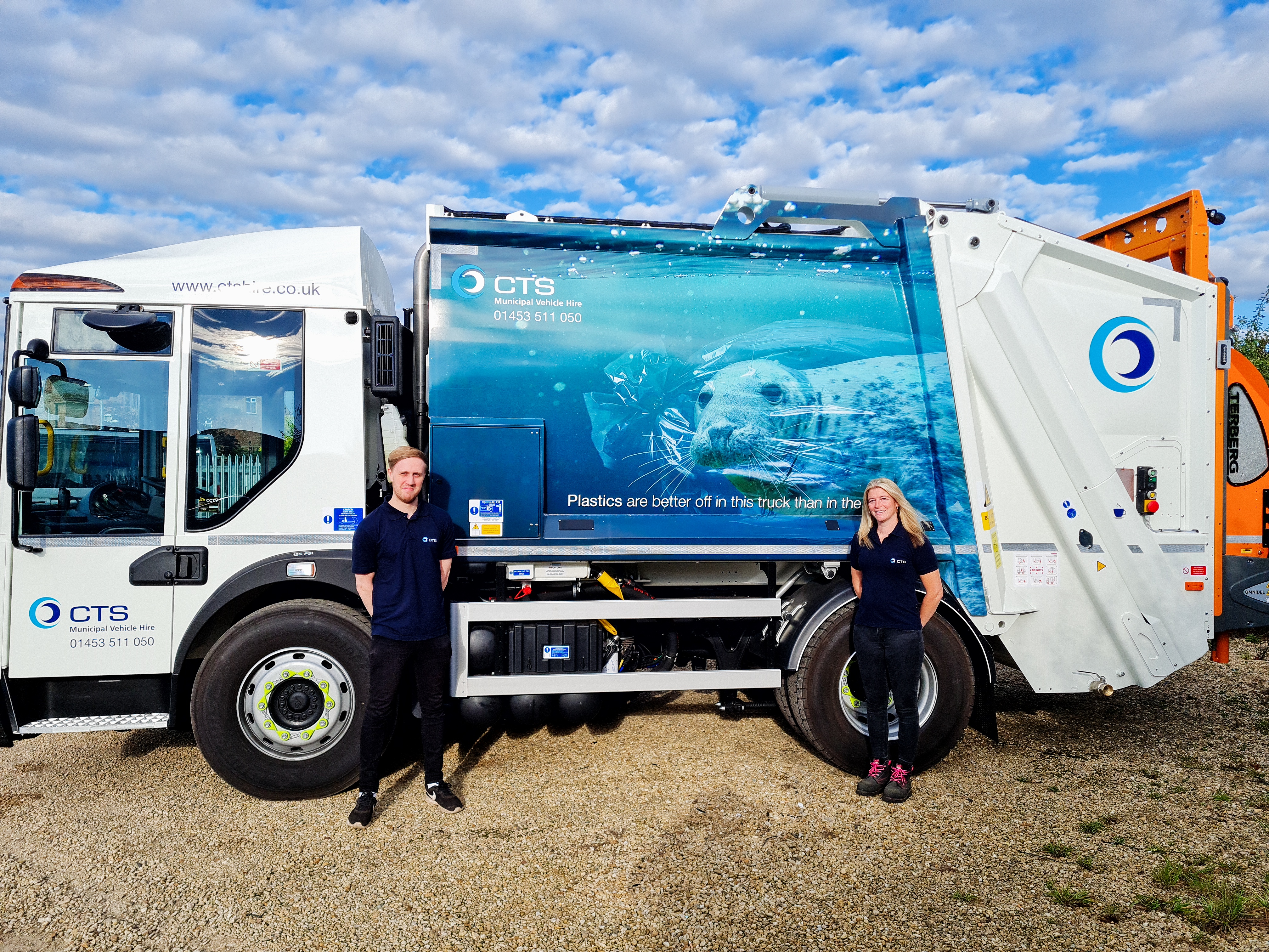 CTS Hire 'Ocean Plastics' themed refuse vehicle available for hire! 